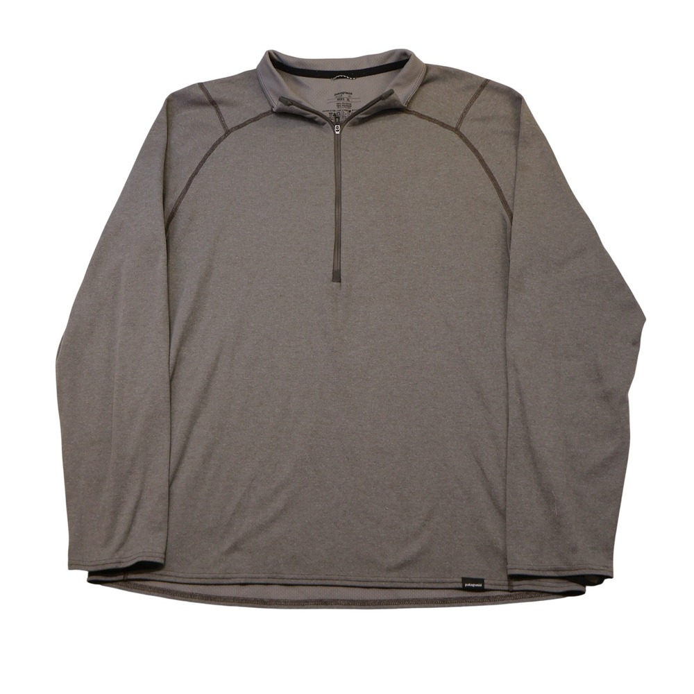 Patagonia Mens XL Capilene 3 Midweight 1/4 Zip Pullover Gray 44422 Base Layer